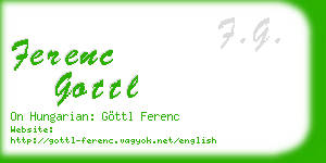 ferenc gottl business card